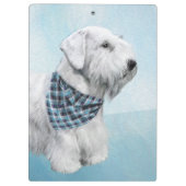 Sealyham Terrier Painting - Cute Original Dog Art Klembord (Achterkant)