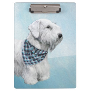 Sealyham Terrier Painting - Cute Original Dog Art Klembord