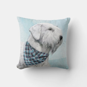 Sealyham Terrier Painting - Cute Original Dog Art Kussen