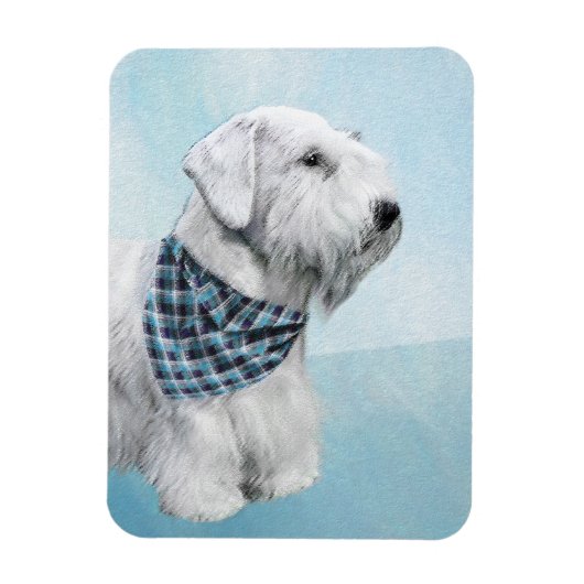 Sealyham Terrier Painting - Cute Original Dog Art Magneet (Verticaal)