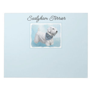 Sealyham Terrier Painting - Cute Original Dog Art Notitieblok