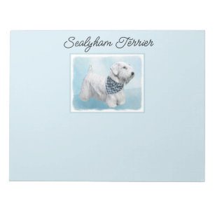 Sealyham Terrier Painting - Cute Original Dog Art Notitieblok