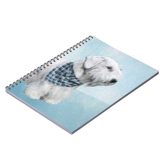 Sealyham Terrier Painting - Cute Original Dog Art Notitieboek (Linkerzijde)