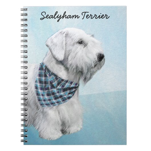 Sealyham Terrier Painting - Cute Original Dog Art Notitieboek (Voorkant)
