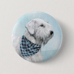 Sealyham Terrier Painting - Cute Original Dog Art Ronde Button 5,7 Cm