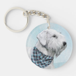 Sealyham Terrier Painting - Cute Original Dog Art Sleutelhanger