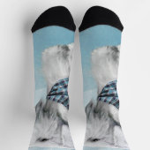 Sealyham Terrier Painting - Cute Original Dog Art Sokken (Top)