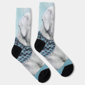 Sealyham Terrier Painting - Cute Original Dog Art Sokken (Rechts)