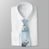 Sealyham Terrier Painting - Cute Original Dog Art Stropdas (Gebonden)