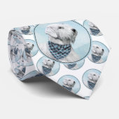 Sealyham Terrier Painting - Cute Original Dog Art Stropdas (Opgerold)