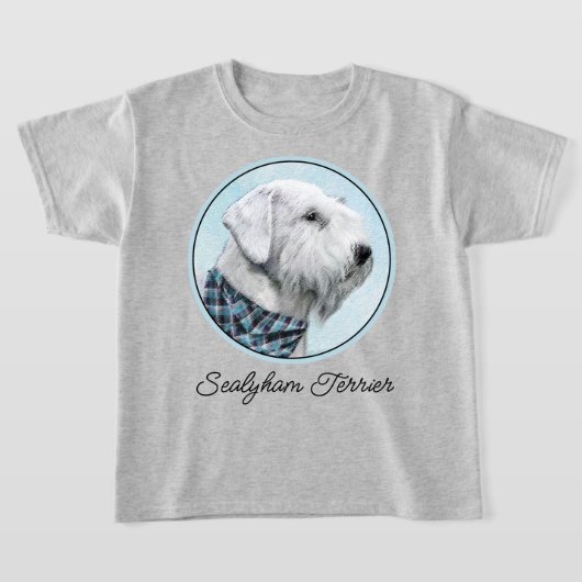 Sealyham Terrier Painting - Cute Original Dog Art T-shirt (Laagn)