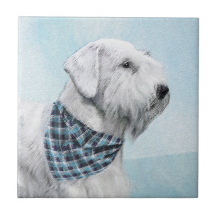 Sealyham Terrier Painting - Cute Original Dog Art Tegeltje