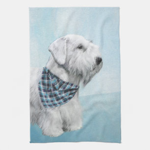 Sealyham Terrier Painting - Cute Original Dog Art Theedoek