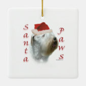 Sealyham Terrier Santa Paws Keramisch Ornament (Achterkant)