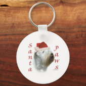 Sealyham Terrier Santa Paws Sleutelhanger (Voorkant)