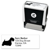 Sealyham Terrier Silhouette retouradres Zelfinktende Stempel (In situ)