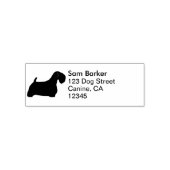 Sealyham Terrier Silhouette retouradres Zelfinktende Stempel (Design)