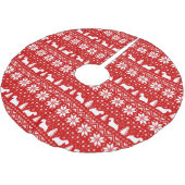 Sealyham Terrier Silhouetten Kerstpatroon Kerstboom Rok (Gekanteld)