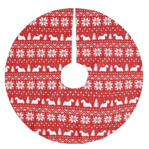 Sealyham Terrier Silhouetten Kerstpatroon Kerstboom Rok