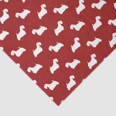 Sealyham Terrier Silhouettes Pattern Red Tissuepapier (Detail)
