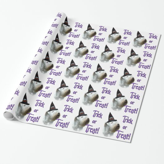 Sealyham Terrier Trick or treat Cadeaupapier (Uitgerold)