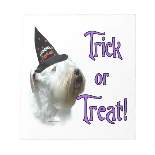 Sealyham Terrier Trick or treat Notitieblok (Voorkant)