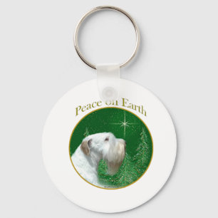 Sealyham Terrier Vrede op Aarde Sleutelhanger