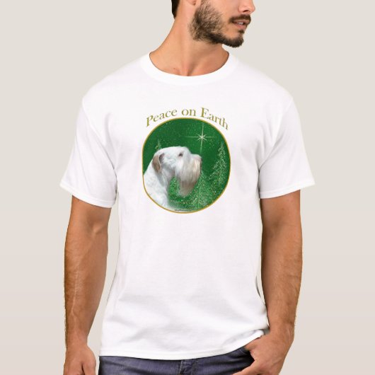 Sealyham Terrier Vrede op Aarde T-shirt (Voorkant)