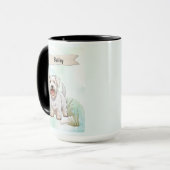 Sealyham Terrier Watercolor Personalized Dog Mok (Voorkant links)