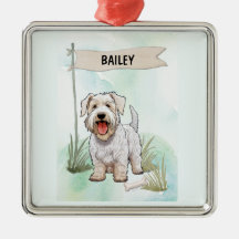 Sealyham Terrier-waterverfsaus gepersonaliseerde h
