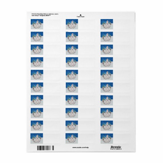 Sealyham Terrier Winter Etiket (Full Sheet)