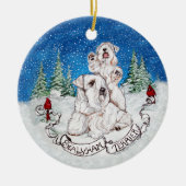 Sealyham Terrier Winter Keramisch Ornament (Voorkant)