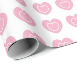 SEAM-REMMEN: Valentijn hartstreep wrappenPapier Cadeaupapier