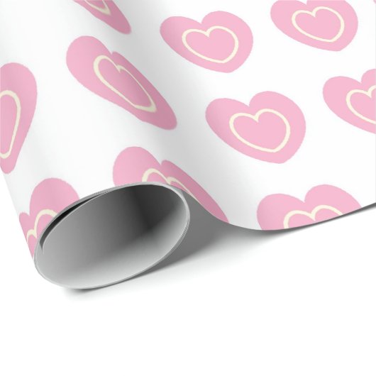 SEAM-REMMEN: Valentijn hartstreep wrappenPapier Cadeaupapier (Rol Hoek)