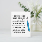 Seam Ripper—Hetzelfde Briefkaart met dubbele fout (Staand voorkant)