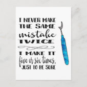 Seam Ripper—Hetzelfde Briefkaart met dubbele fout (Voorkant)