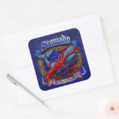 Seamade Giant Squid vs Whale design sticker (Envelop)