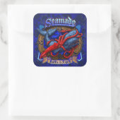 Seamade Giant Squid vs Whale design sticker (Tas)