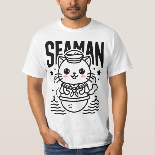 Seaman Cat Lover T-shirt (Voorkant)