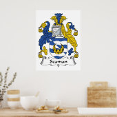 Seaman Family Crest Poster (Keuken)