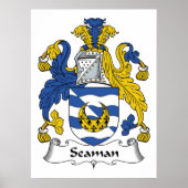 Seaman Family Crest Poster (Voorkant)