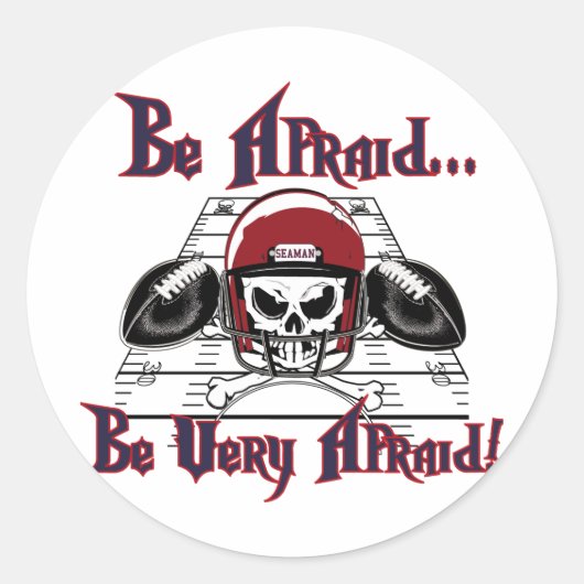 Seaman Vikings Wees bang... Ronde Sticker (Voorkant)