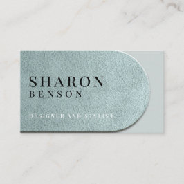 SeaMist Aqua Leather Texture Professional Visitekaartje