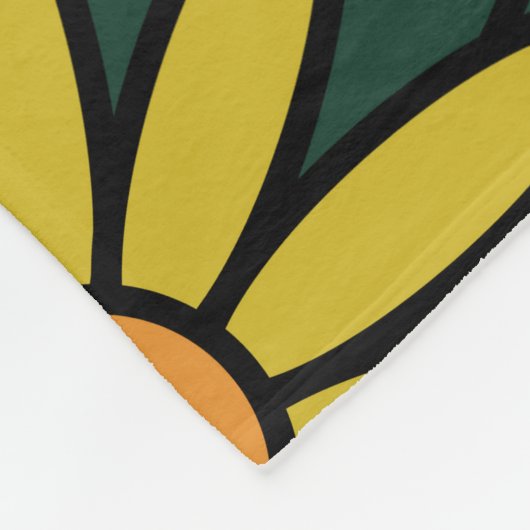 Seamless 70's retro hippie flowers pattern - Vinta Fleece Deken (Hoek)