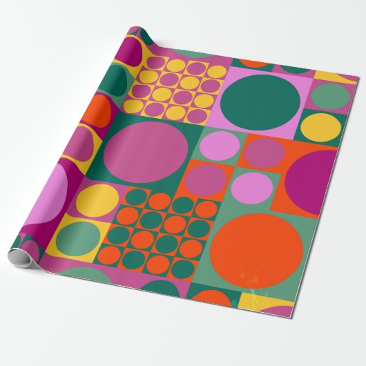 Seamless abstract geometric background pattern, r cadeaupapier (Uitgerold)