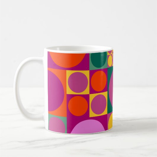 Seamless abstract geometric background pattern, r koffiemok (Links)