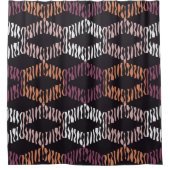 Seamless abstract geometric pattern. Strips. Mosai Douchegordijn (Voorkant)