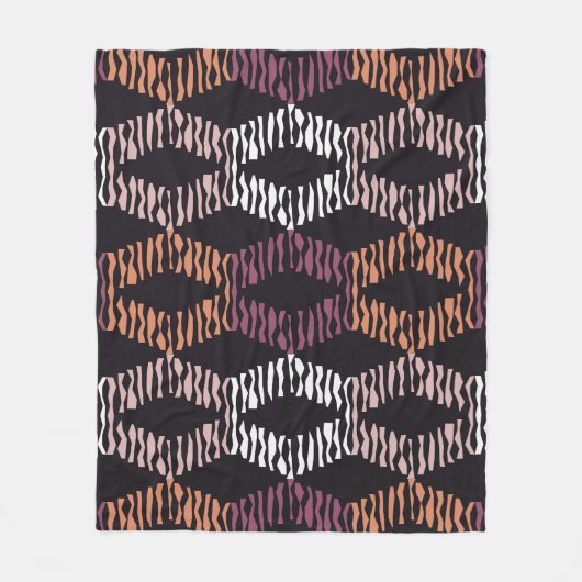 Seamless abstract geometric pattern. Strips. Mosai Fleece Deken (Voorkant)