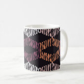 Seamless abstract geometric pattern. Strips. Mosai Koffiemok (Voorkant rechts)