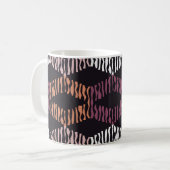 Seamless abstract geometric pattern. Strips. Mosai Koffiemok (Voorkant links)